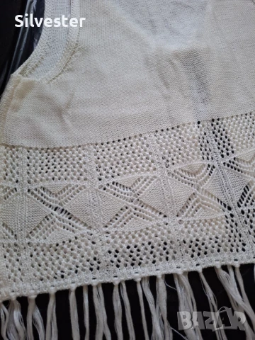Дамско плетено елече на ресни, Чисто ново, размер XL , снимка 5 - Елеци - 50861857