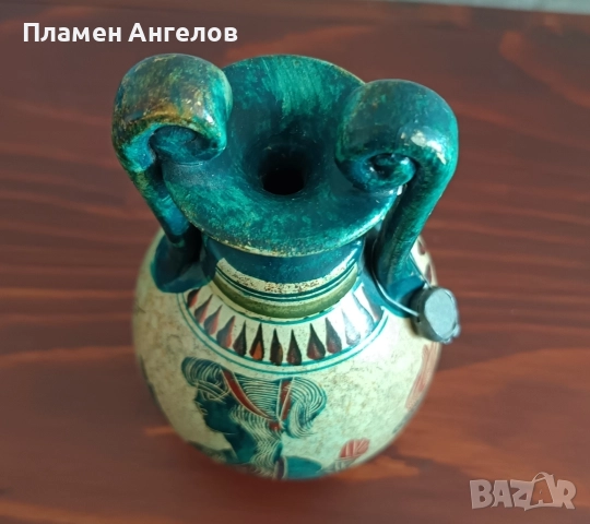Древногръцка ваза, амфора-сувенир. , снимка 6 - Вази - 52916850