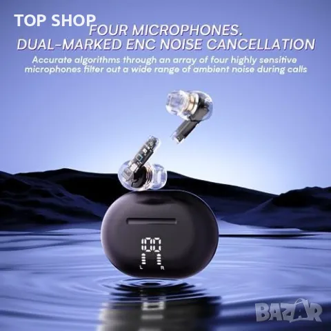 Нови Безжични Bluetooth 5.3 слушалки HiFi Звук, IP7 Водоустойчиви, снимка 4 - Bluetooth слушалки - 49450964