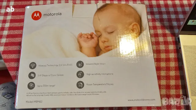 Видео Бейбифон Motorola MBP 482 пълен комплект, снимка 9 - Бебефони - 50352761