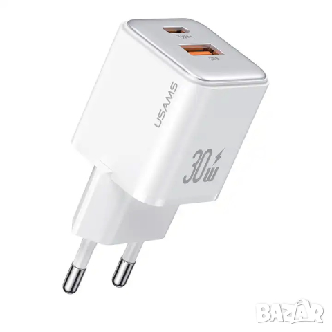 Бързо зарядно USAMS US-CC189 PD30W, снимка 8 - Оригинални зарядни - 44514326