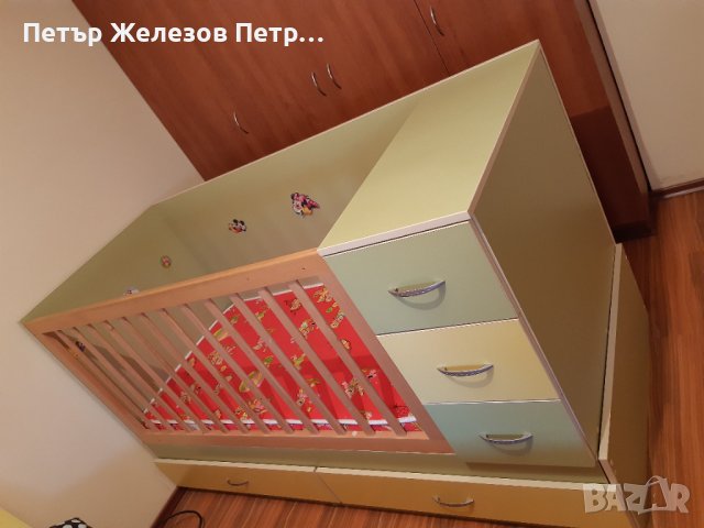 Детска кушетка с регулируема височина, снимка 4 - Кошарки - 41831337