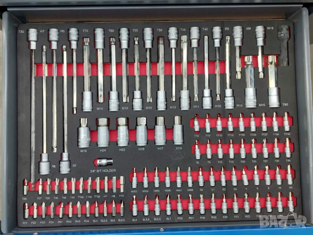 Количка за инструменти оборудвана с 258 броя инструменти, снимка 7 - Други инструменти - 51993756