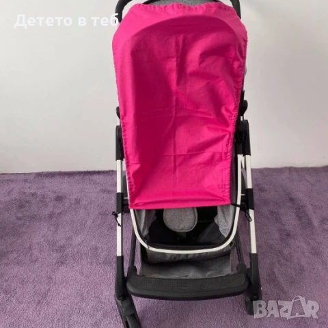 Тента за бебешка количка циклама, снимка 1