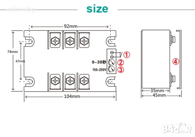 ANIMABG Модул за плавен старт и стоп на трифазен двигател, TSR-220WA-R2 22KW, снимка 6 - Друга електроника - 53465263
