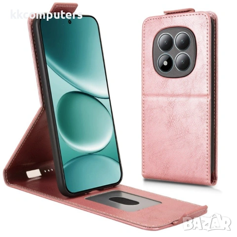 Вертикален Кожен Калъф за Xiaomi Redmi Note 15 Pro 5G - Флип, Магнитен, Стойка, Слот за Карта, 4 цвя, снимка 3 - Калъфи, кейсове - 53781538