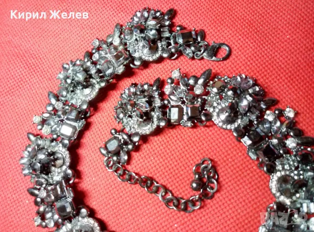 ЕФЕКТНА АР НУВО СТИЛ КРИСТАЛНА ОГЪРЛИЦА НАКИТ УКРАШЕНИЕ 47322, снимка 6 - Колиета, медальони, синджири - 47296231