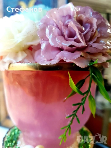 Ръчно изработена декоративна лампа, снимка 2 - Декорация за дома - 53265957