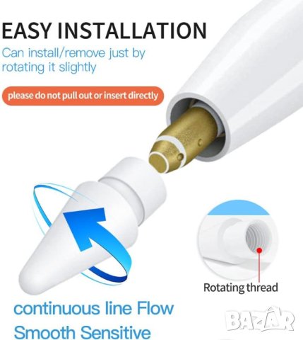 Apple Pencil 2 Stylus iPad Калъф Кутия Протектор Писец Дигитална Писалка за Apple iPad 2018-2025 г., снимка 4 - Таблети - 41331942