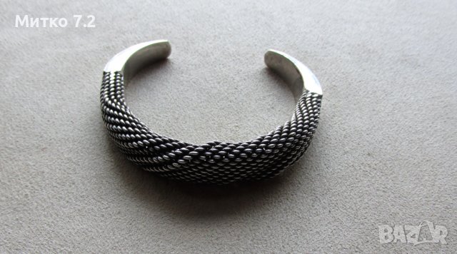 сребърна гривна - 2, снимка 5 - Гривни - 39270686