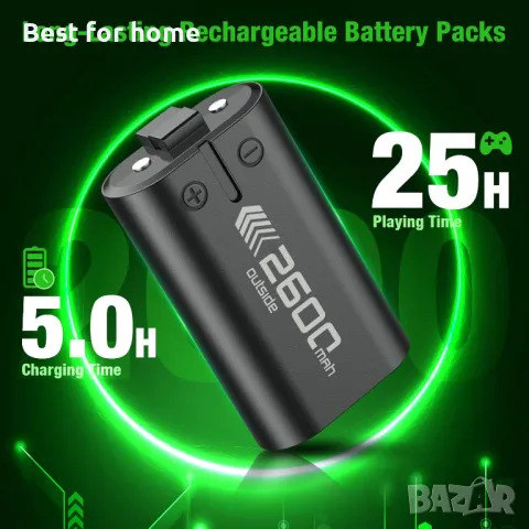 Xbox Controller 4 батерии и докинг станция от Powerextra, снимка 3 - Аксесоари - 49020854