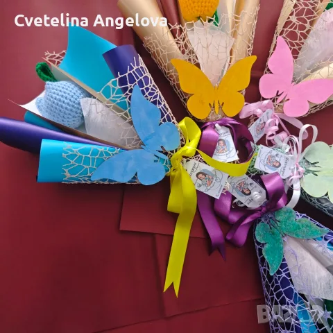 Вечни букети от плетени лалета , снимка 16 - Изкуствени цветя - 55871513