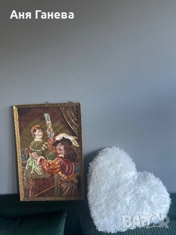 Прекрасен гоблен Рембранд и Саския, снимка 3 - Гоблени - 52112035