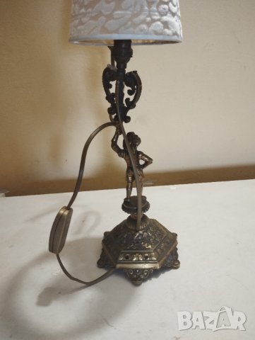 стара барокова настолна лампа, снимка 4 - Настолни лампи - 41502025