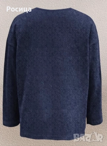 Дамска блуза с дълъг ръкав размер 2ХЛ има разтегливост гръдна обиколка до 121 см в свободно състояни, снимка 2 - Блузи с дълъг ръкав и пуловери - 52773396