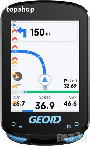 GEOID CC600 Велосипеден/Колоездещ компютър с цветен екран, безжичен - навигация по маршрут