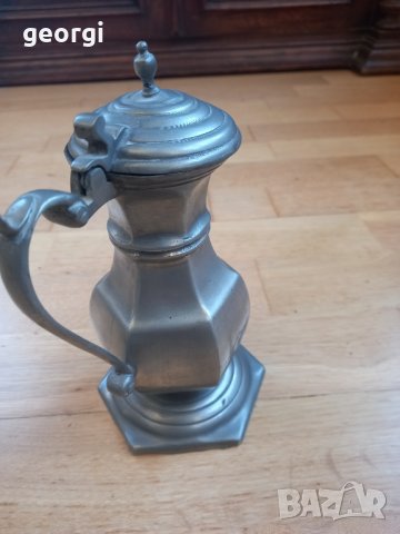 Стар цинков чайник , снимка 4 - Антикварни и старинни предмети - 44172709