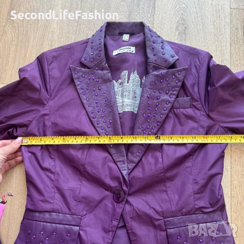 R.Rothschild дамско сако кожа полиестер размер С-М, снимка 4 - Сака - 53868080