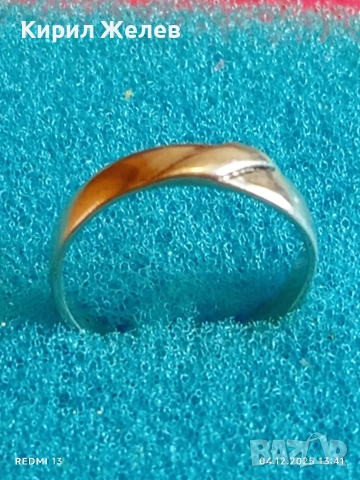 Артистичен сребърен пръстен майсторска ръчна изработка 52370