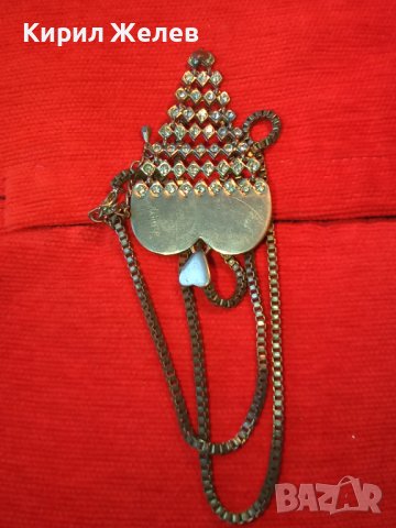 ЕФЕКТЕН СРЕБРИСТ КРИСТАЛНО ИНКРУСТИРАН МОДЕН АРТ МЕДАЛЬОН КОЛИЕ ОГЪРЛИЦА 27934, снимка 3 - Колиета, медальони, синджири - 37127907