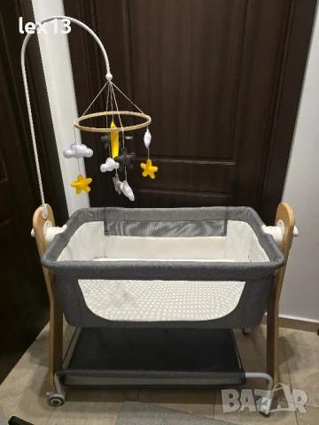 Бебешка кошара с матраче next to me Heart2heart, снимка 1