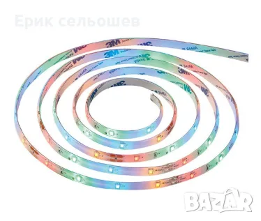 LIVARNO LED Лента 3 метра – 96 Цветни LED, Самозалепваща, с Адаптер, снимка 2 - Лед осветление - 55967471