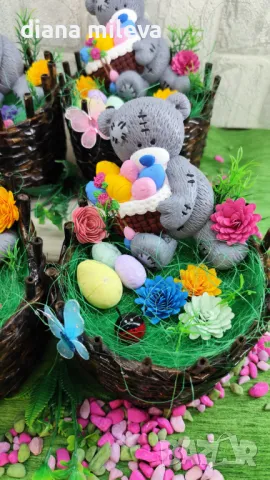 Великденска кашпа с мече!!!, снимка 12 - Декорация за дома - 49852136