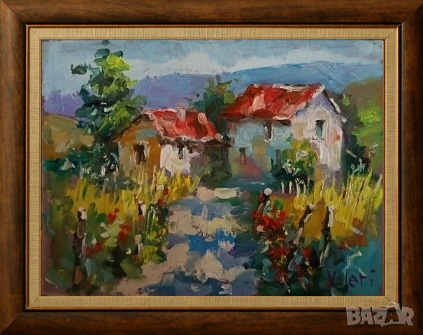 "Полски пейзаж" - маслена картина, продавана от автора (c126)