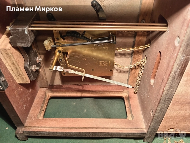 Германски стенен часовник Hermle, снимка 5 - Антикварни и старинни предмети - 52688070