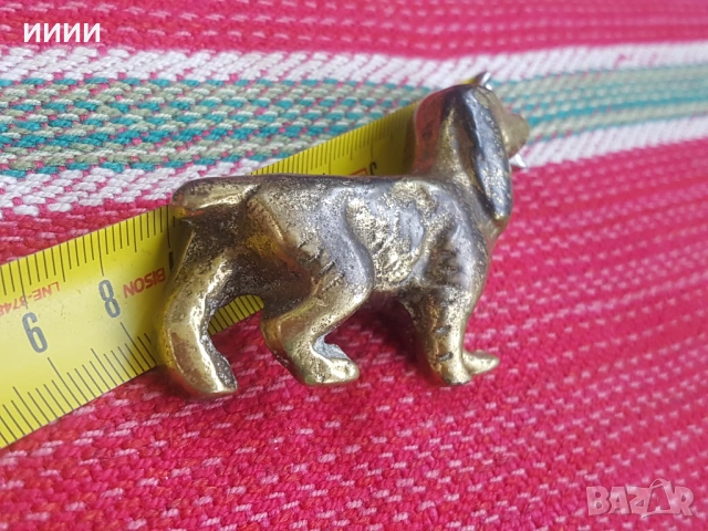 Бронзова пластика статуетка куче, снимка 3 - Антикварни и старинни предмети - 53659654