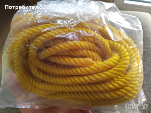 Ново-здраво найлоново фитнес въже за скачане- аеробика ,жълт цвят, снимка 5 - Фитнес уреди - 52813964