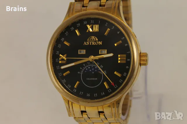 Мъжки Ръчен Кварцов Часовник ASTRON Лунна Фаза Пойнтер Дата, снимка 3 - Мъжки - 49761626