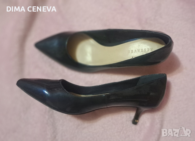 Дамски обувки, нови, лачени, тъмно  сини 38 размер., снимка 4 - Маратонки - 44535848