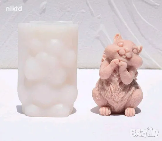 2 вида 3d Катерица Катеричка голяма силиконов молд форма свещ смола гипс шоколад декор, снимка 3 - Форми - 48120350