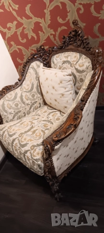 Старинно френско кресло "Луи XV" , снимка 6 - Антикварни и старинни предмети - 52331026
