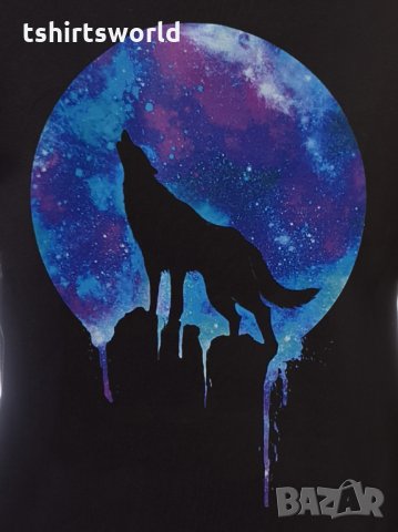 Нов детски суичър с дигитален печат Вълк, Голяма Луна, Серия вълци, снимка 3 - Детски анцузи и суичери - 34523780