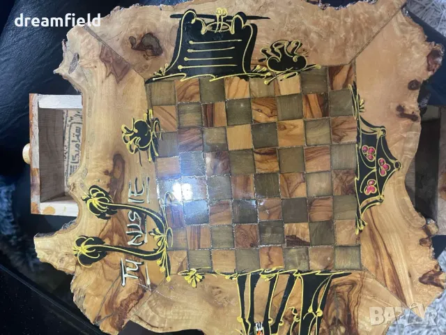 Ръчно изработен шах, маслина, Тунис, снимка 3 - Антикварни и старинни предмети - 47634697