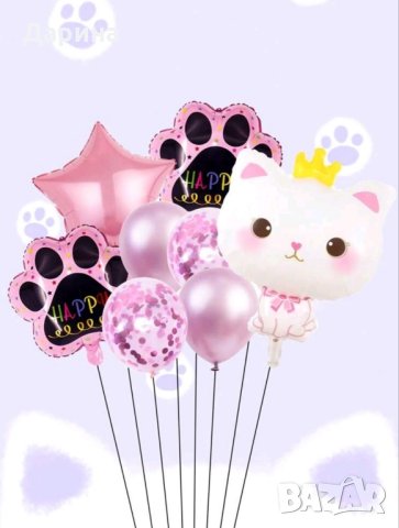Парти сет балони Коте и зайче, снимка 3 - Други - 42363565