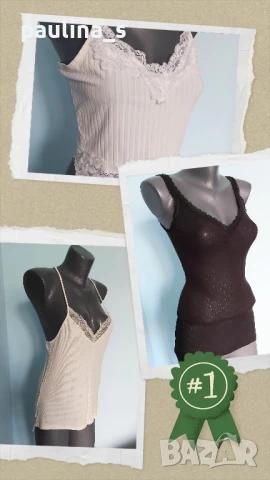 Три различни броя / Марков потник с дантела "women secret", "Romwe" и "H&M" 