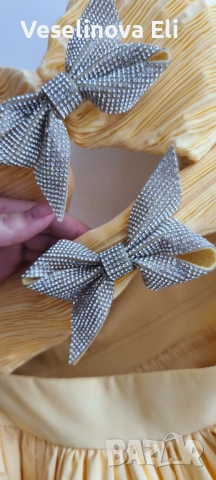 Официална пастелно жълта рокля, снимка 7 - Рокли - 53722137