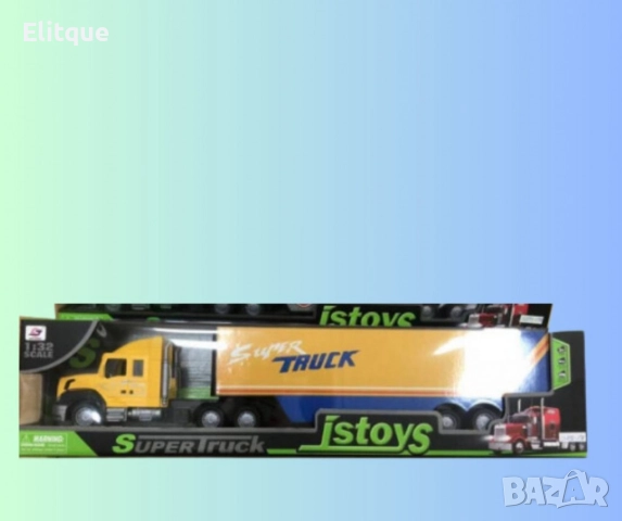 Голям камион, жълт, снимка 7 - Коли, камиони, мотори, писти - 52787060