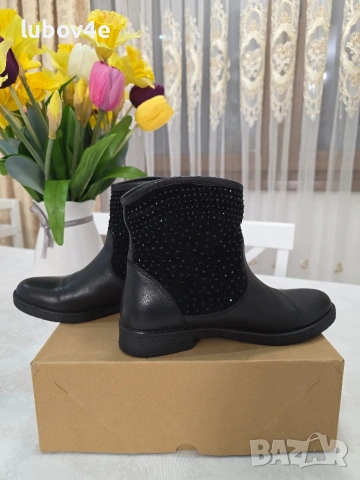 Дамски боти от естествена кожа и велур с камъчета, снимка 6 - Дамски боти - 53415712