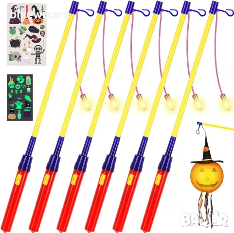 Maxee 6 x Детски LED електронни фенери, 4 x стикера, магическа пръчка НОВО