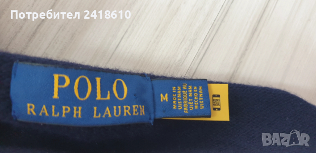 POLO Ralph Lauren Wool Mens Size M ОРИГИНАЛ! Мъжки Вълнен Пуловер с Поло Яка, снимка 3 - Пуловери - 53131332