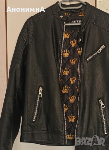 Мъжко кожено яке , снимка 4 - Якета - 51905350