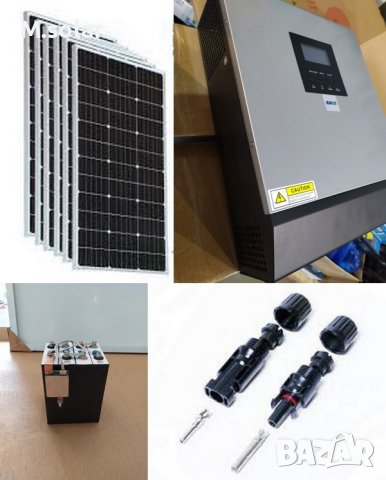 Самостоятелна,автономна,соларна система 3000вата 220волта.Lifepo4 Акумулатор,6 панела., снимка 1 - Друга електроника - 33619509