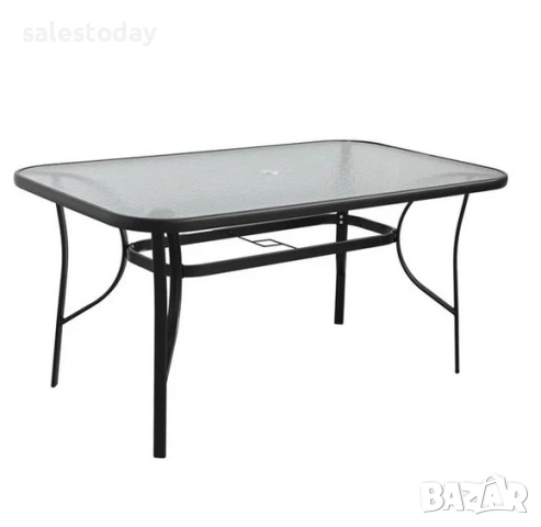 Метална маса за градина, тераса, 150x90x70 см, снимка 4 - Градински мебели, декорация  - 53532685