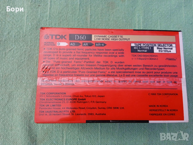 Нови TDK D60 Аудио касети 3 броя, снимка 5 - Аудио касети - 36264447