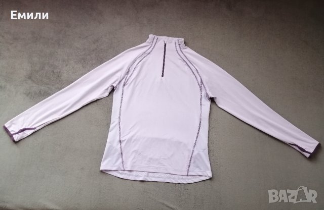 Active Touch лилава дамска спортна блуза с поло, цип, джоб отзад и дупки за палци р-р L, снимка 8 - Спортни екипи - 41518369