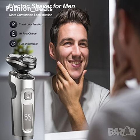 Нова Електрически самобръсначки за мъже/LCD дисплей/ Подарък Приятел Баща, снимка 5 - Електрически самобръсначки - 41264333